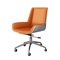 大嘉会议椅600*690*900mm橙白色国产优质西皮饰面