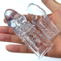 取悦透明狼牙套男女共振龟头套男性震动延时套环持久不射情趣成人用品 176个/箱