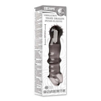 取悦震动虎蛟狼牙套增长增粗避孕套成人用品延时环 震动虎蛟狼牙套-透明黑 无规格96个/箱