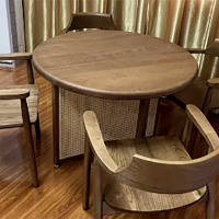 大嘉白蜡木圆桌1000*750mm