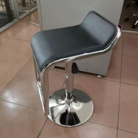 大嘉吧台椅优质黑色西皮 电镀气杆 常规电渡吧盘