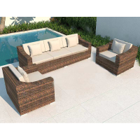 大嘉户外沙发庭院露台藤艺沙发3+1+1藤编沙发防水