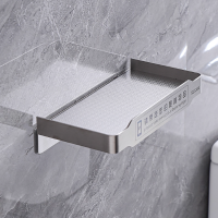 不锈钢卫生间手机架置物架,新款304围边标语[免打孔]