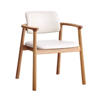 大嘉实木椅橡胶木框架西皮坐垫