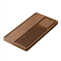 方然茶盘干泡台 黑檀色100*43*3.5加厚 带排水口