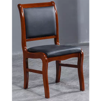大嘉橡木框架西皮坐垫会议椅