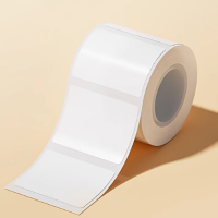 纯色平面标签机打印纸热敏不干胶防水标签白色平面 适用硕方T50Pro 40*30mm(250张)