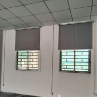 加厚阳光面料阻燃卷帘手动