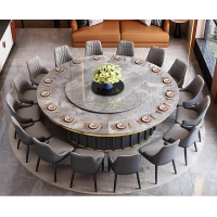 大嘉岩板电动圆餐桌1600*750mm(含10张餐椅)