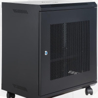 12U机柜宽550深400高600mm带轮