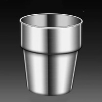 传枫不锈钢双层水杯300ML 台阶亮光款 304