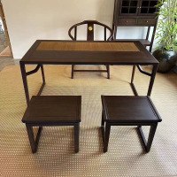 大嘉乌金木茶桌1380*650*730mm(一桌四椅)