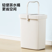 五月花茶渣桶滤茶桶茶叶茶水垃圾桶排水管茶具茶漏废水桶时尚带盖10L