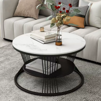 大嘉茶几45cm*40cm(黑架+12mm雪山白岩板)