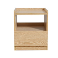 荆泰 床头柜 esa-416-a262 北欧现代床头柜仿实木木纹板式床头柜 个