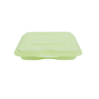 优奥 一次性四格饭盒 方形餐盒(带盖)400 套/箱