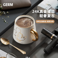 格沵(germ)米奇系列简约可爱便携假日马克杯陶瓷杯 白色 430ml 单位:个