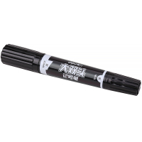 得力 S555 油性大双头记号笔 10支/盒黑色 单位:支