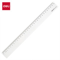 得力 6230塑料直尺 30cm 透明 单位:把