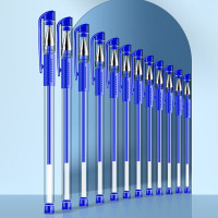 得力 6600ES子弹头中性笔 0.5mm 12支/盒 蓝色 单位:盒