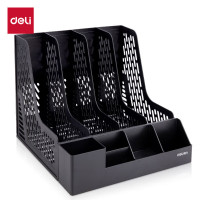 得力 78981 四联带笔筒文件框 镂空 325*320*275mm 单位:个