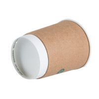 得力 19204 双层纸杯280ml 20只/包 棕色 单位:包