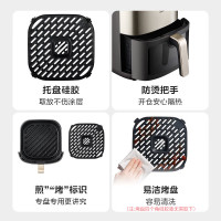 美的(Midea)空气炸锅炎烤双热源 全自动家用实用大容量6.5L 可视大视窗 多功能智能电子触控 KZC6502