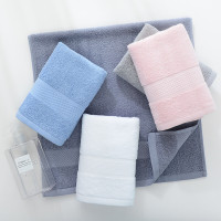 洁丽雅(Grace)新疆棉抗菌毛巾A类纯棉吸水素色柔软洁面巾擦脸巾 单条装 白色