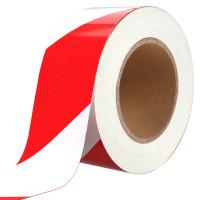 斯赛孚 反光警示胶带 5cm*45M 警戒带反光贴 红白(卷)