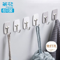 茶花 121028 中号金属椭圆强力粘钩 6个/卡 单位:卡