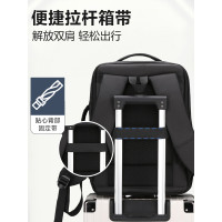 维多利亚旅行者(VICTORIATOURIST) 大容量男士商务扩容背包双肩包电脑包V9185 (黑色)