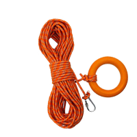 谋福 8145 救生绳游泳绳子救援安全绳漂浮水上救生圈浮索逃生绳(30米反光救生绳+钩+浮圈 )