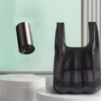 小微品尚 黑金钢背心垃圾袋 50*60 22只/卷(卷)