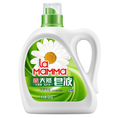 威露士妈妈壹选(la)天然皂液洗衣液2kg家庭装倍柔洁净清香易漂家用杀菌螨去污