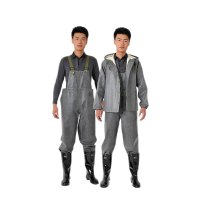 鸣睿康泰 坑道服矿井防水橡胶分体户外雨衣背带加厚防暴XXL码