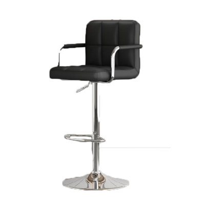 南皇 吧台椅 材质:PU面+电镀镜面底盘+高密海绵坐垫 坐垫到底盘升降高度61—81CM