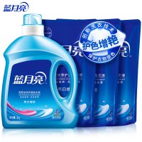 蓝月亮洗衣液12斤套装:亮白增艳薰衣草3kg瓶+1kg袋*3