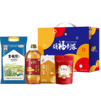 中粮“食尚尊享”粮油套装C福临门土榨花生油1.8L 皇家粮仓丝苗米2.5kg 中茶宁夏红枸杞689 纯甄黄小米350g