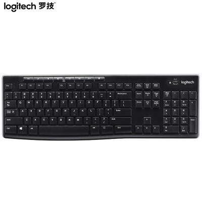罗技(Logitech)K270无线键盘黑色 人体工学 电竞游戏 右手通用型