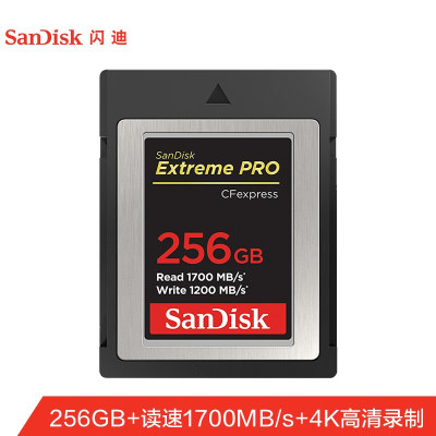 闪迪(SanDisk)CF内存卡 4K视频拍摄微单 单反相机存储卡 兼容部分XQD相机 256G 单位:个