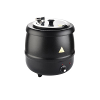 邦捷 电子暖汤煲自助餐炉商用热水瓶汤锅暖粥桶锅电加热汤炉 鼓形黑色 单位:个