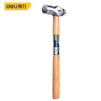 得力(deli)木柄圆头锤子 家用铁钉锤钢锤核桃锤敲击铁锤小榔头 DL5191 6个起订