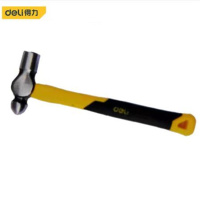 得力(deli)纤维柄圆头锤(黄)敲钉铁锤铁榔头 DL443020 6个起订