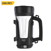 得力(deli)户外超亮远射led充电式家用大功率超长续航手提灯(黑)(个) DL5421