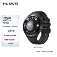 华为(HUAWEI)WATCH 4 幻月黑 46mm表盘 eSIM独立通话 一键微体检 高血糖风险评估研究