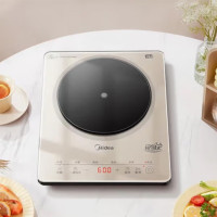 美的(Midea)MC-22RB07 电磁炉家用煎多功能智能2200W电磁灶微晶面板特色文武火4D防水