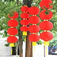优橙 大红户外连串拉丝灯笼圆三四五串灯笼印字广告折叠舞蹈灯笼灯笼(8寸单个)直径20厘米 30个起订