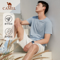 骆驼(CAMEL) 男款圆领功能短T恤 春夏速干透气宽松户外休闲短袖上衣 C13BAV6002 2件起订