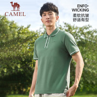 骆驼(CAMEL) 男款短袖Polo衫 春夏款翻领宽松透气情侣短袖男上衣 J13BA23014