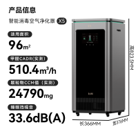 华为(HUAWEI) 智选IAM智能消毒空气净化器X5 长效去除甲醛细菌病毒医护级除雾霾除沙尘除猫毛净化机